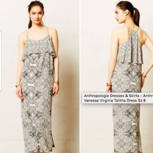 Anthropologie maxi black and white